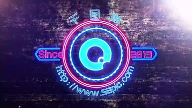 霓虹灯徽章logo舞厅酒吧广告牌朋克餐吧视频的预览图